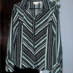Striped Black and White Women's Top